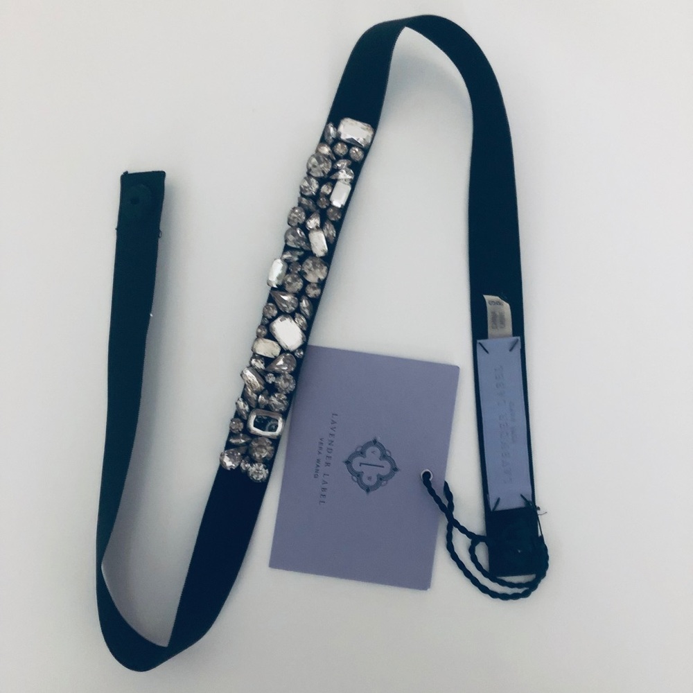 Vera Wang Jeweled Elastic Belt